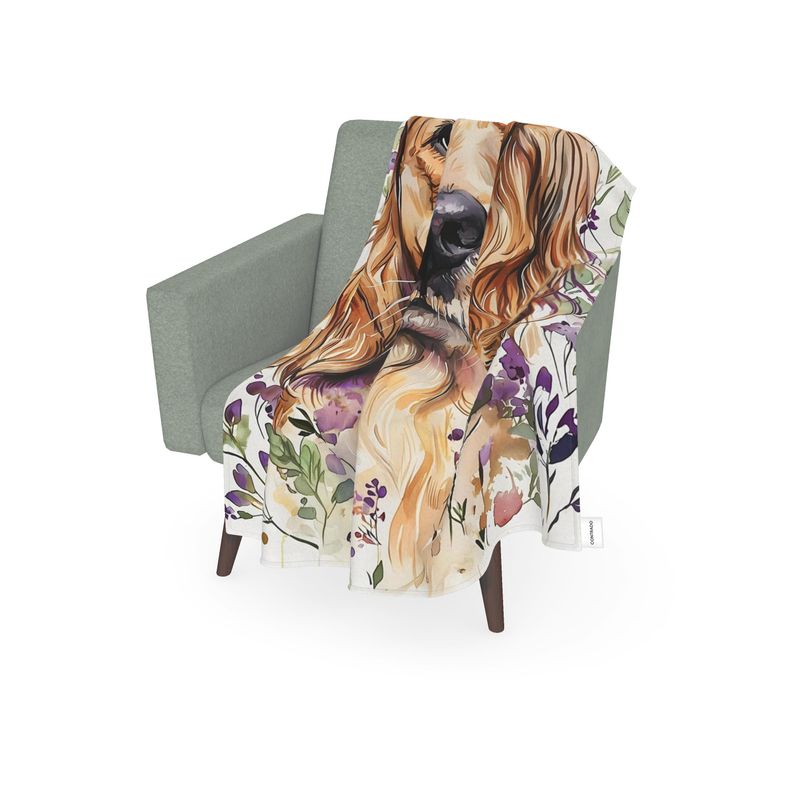 Cocker Spaniel Watercolour Throw — Plush Velvet & Sherpa Fleece
