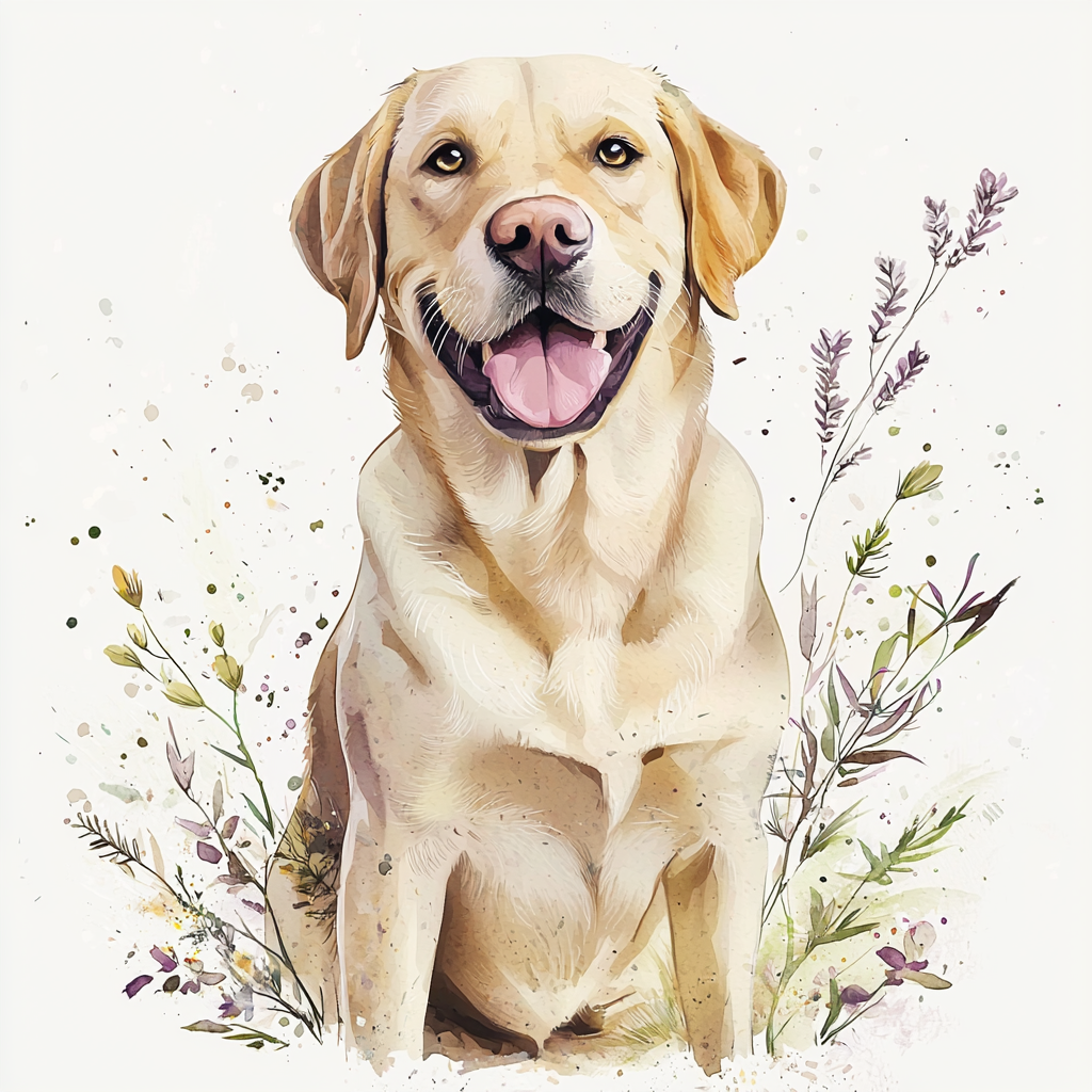 Labrador Watercolour Art Print — No Frame